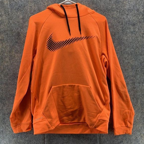 Nike Other - Nike Jacket Men Medium Adult Orange Swoosh Outdoors Hoodie Sweatshirt Drawstring